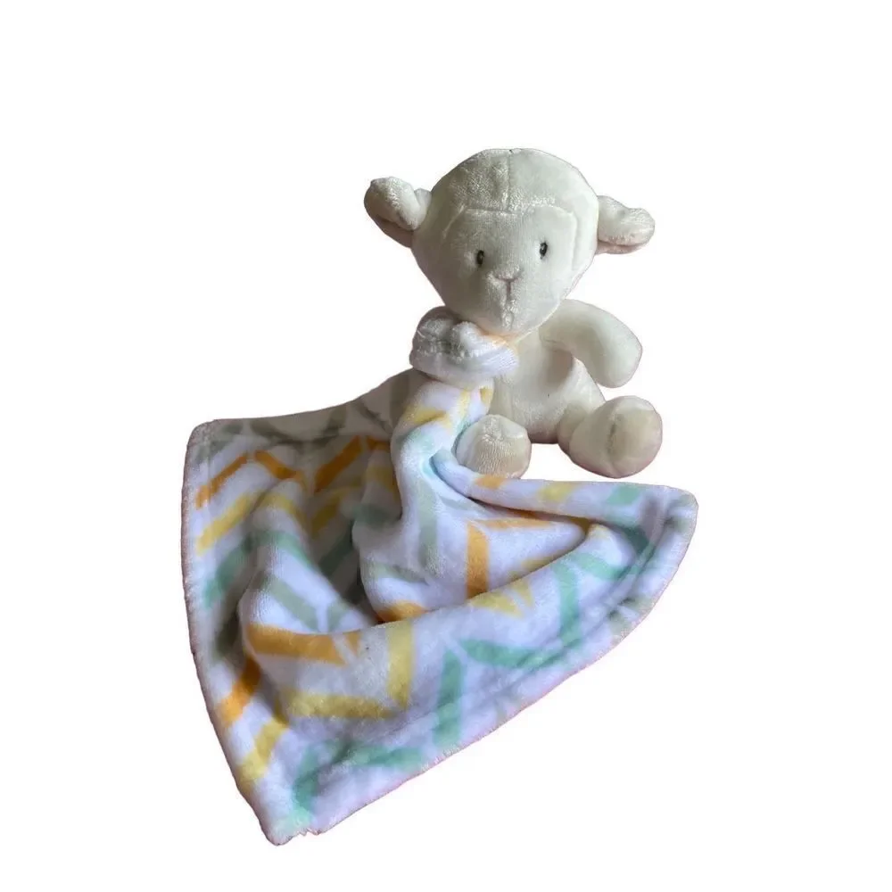 NWT Little miracles, white Lamb, baby security, blanket/lovey